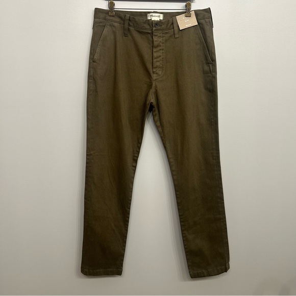 Madewell Other - Madewell Men’s Slim Brushed Chino Pants Olive Colored Size 36 x 34